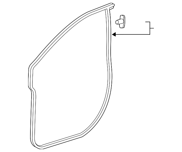 640x534 honda weatherstrip, l front door thr legends honda parts