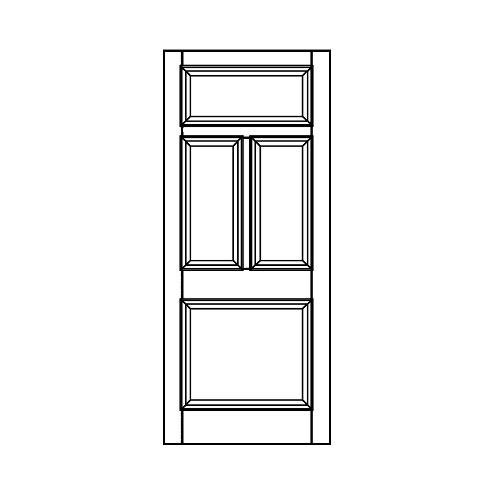 1000x1000 Moulded Fanlight Panel Door