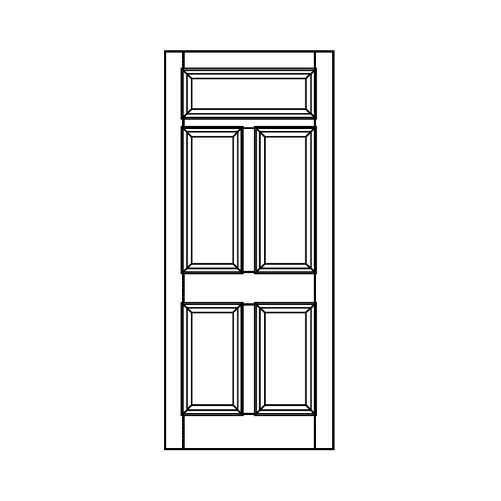 1000x1000 Moulded Fanlight Panel Door