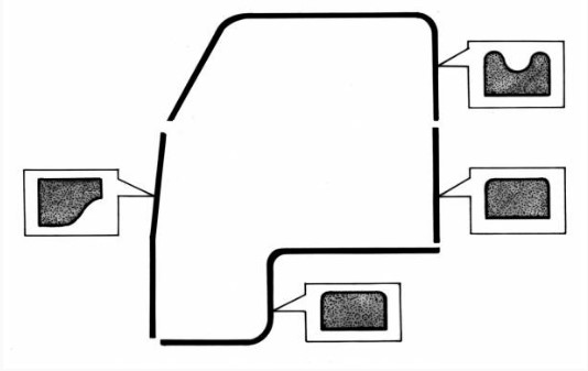 534x337 Frontdoor Front Door Seal Set, Bus