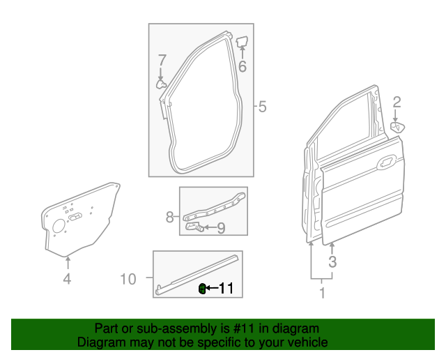 640x512 Cap, R Front Door End
