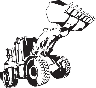 400x365 front end loader inch cuttable clip art embroidery designs