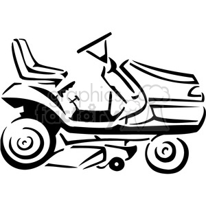 300x300 Black And White Riding Lawnmower Clipart Royalty Free Clipart