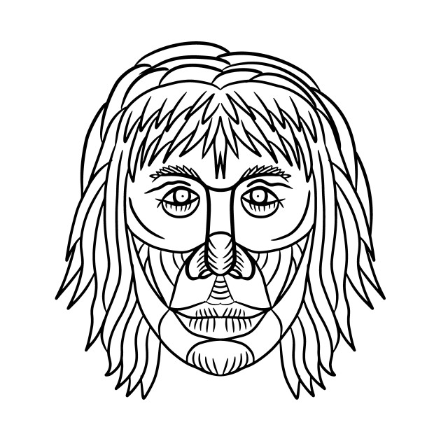 630x630 Homo Habilis Face Front Drawing
