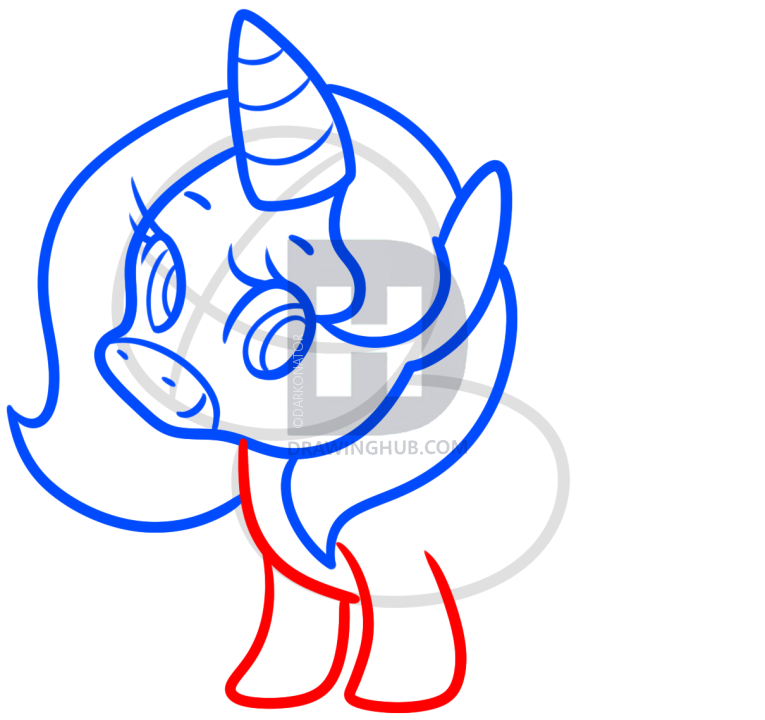 765x720 How To Draw A Simple Unicorn, Step