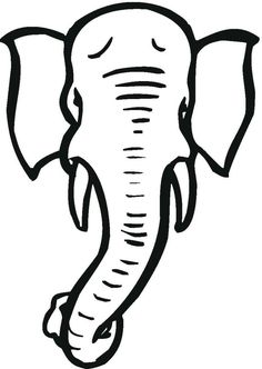 Front Facing Elephant Drawing