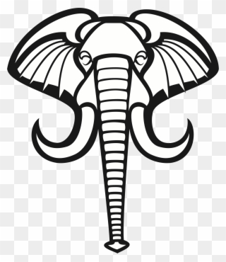 320x370 Elephant Head Outline Buy Clip Art