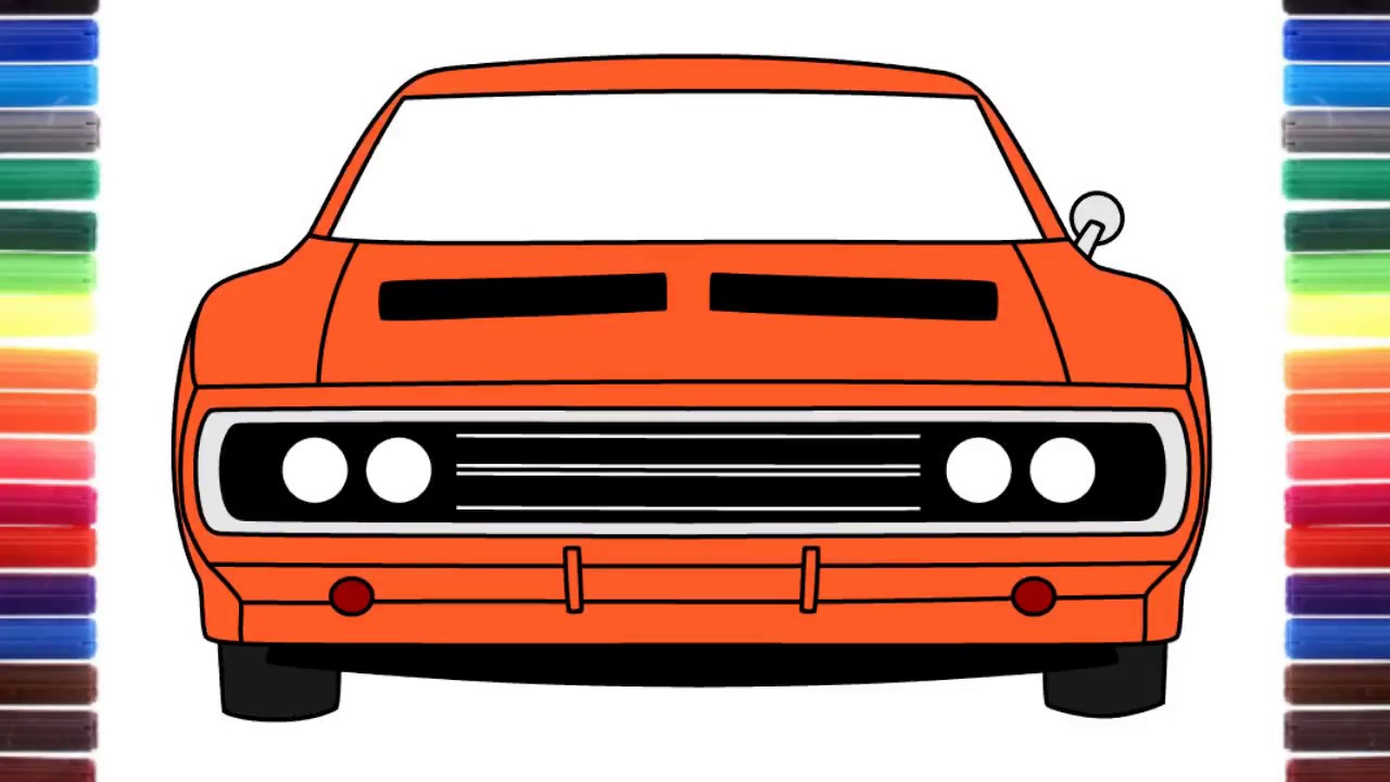 1280x720 How To Draw A Car Dodge Charger From Fast Furious Front