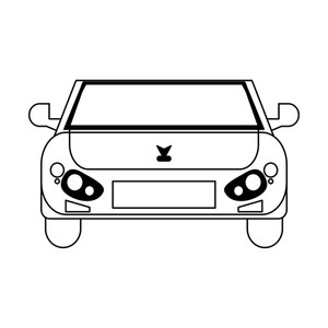 300x300 Car Front Royalty Free Vectors