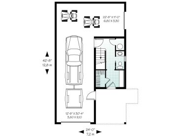 368x276 Garage Apartment Plans Carriage House Plan With Tandem Bay