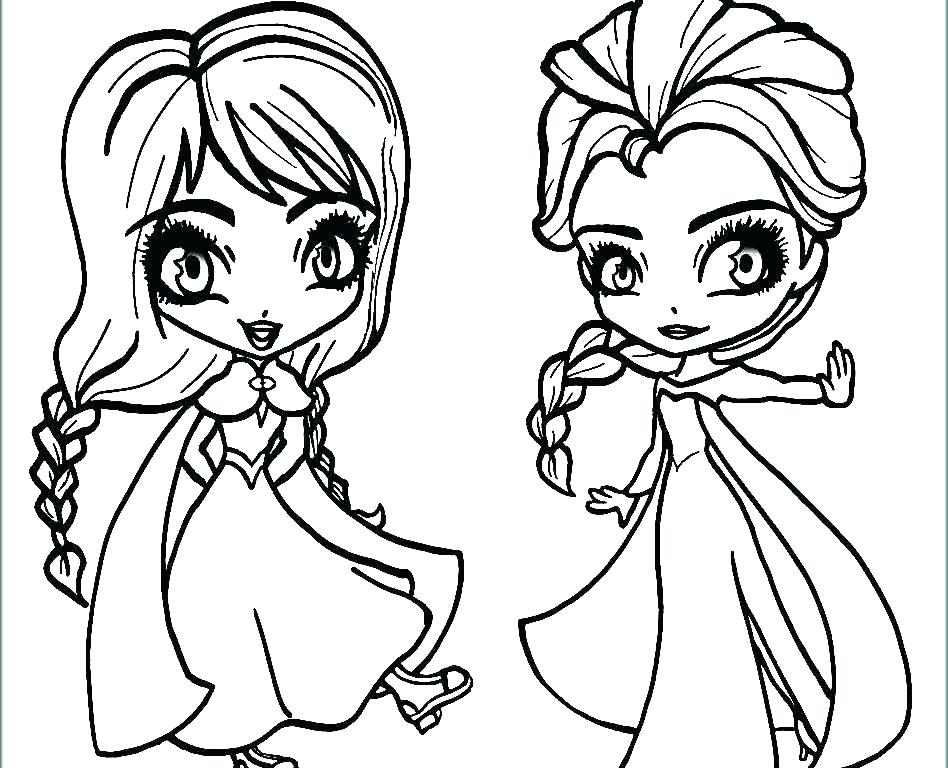 948x768 Disney Princess Coloring Pages Frozen Elsa And Anna Free Printable