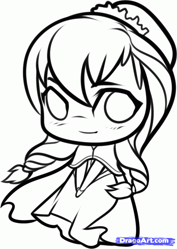 695x976 Chibi Anna From Frozen How To Draw Chibi Anna From Frozen Step