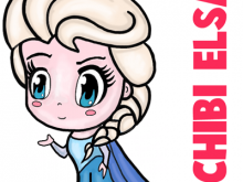 220x165 How To Draw Frozen Characters How To Draw Chibi Elsa Step Step
