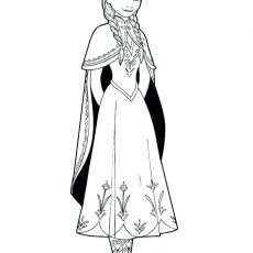 230x230 Awesome Design Ideas Frozen Coloring Pages Anna Elsa Easy Drawing