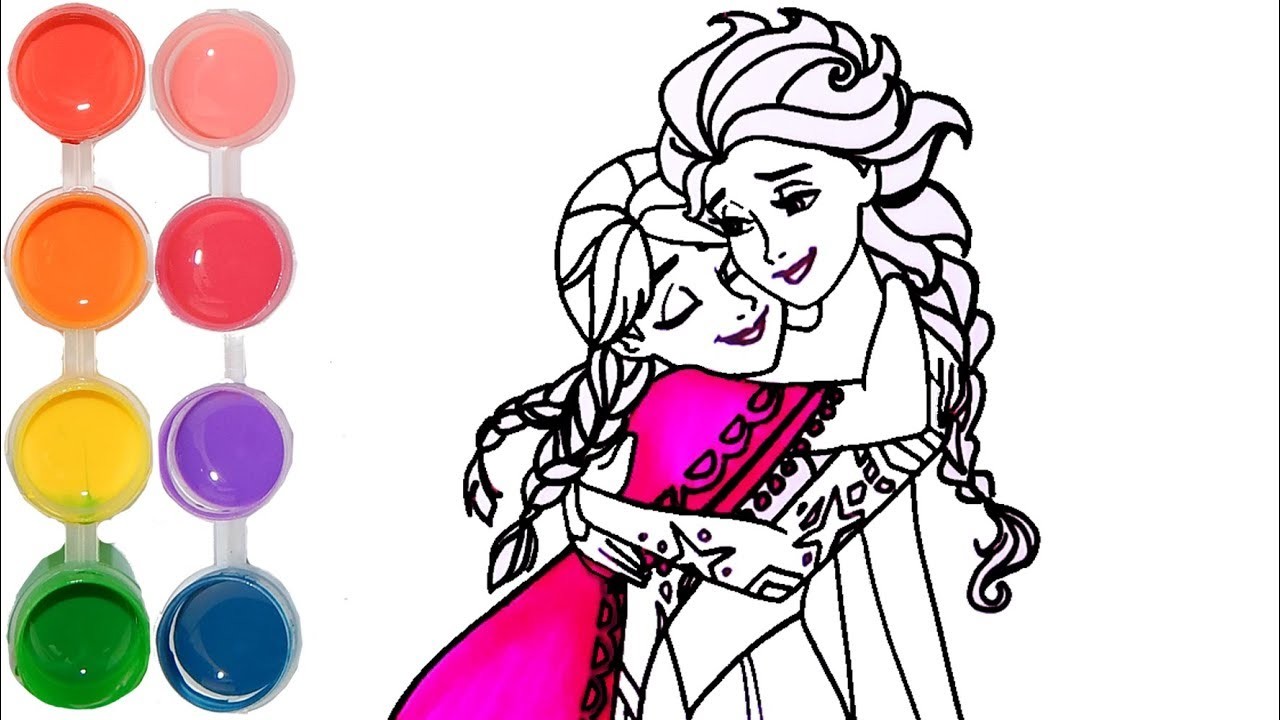 1280x720 How To Draw Color Ana Frozen Elsa, Drawing On New Learning