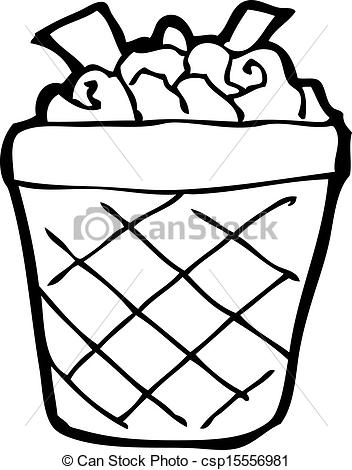 352x470 Cartoon Waste Paper Basket