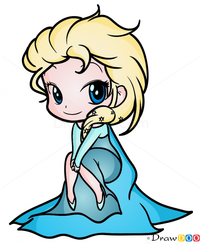 665x801 How To Draw Elsa Frozen, Chibi Disney Elsa Frozen