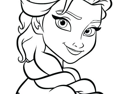 440x330 Elsa Running On The Frozen Lake Coloring