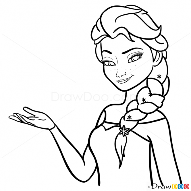Frozen Outline Drawing