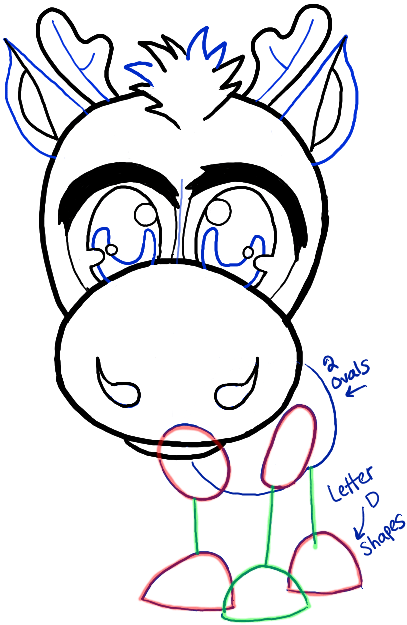 407x625 How To Draw Baby Chibi Sven From Frozen In Easy Steps Drawing