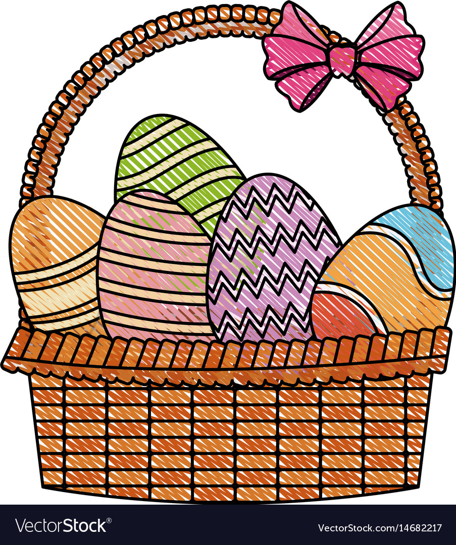 903x1080 Basket Drawing Fruits For Kid Flower With Colour Cartoon Board