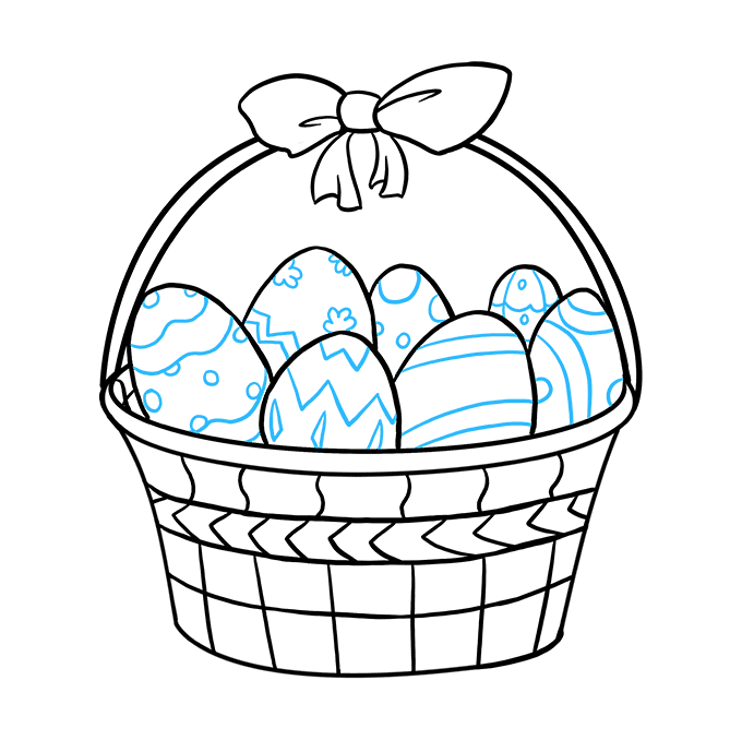 680x678 How To Draw An Easter Basket