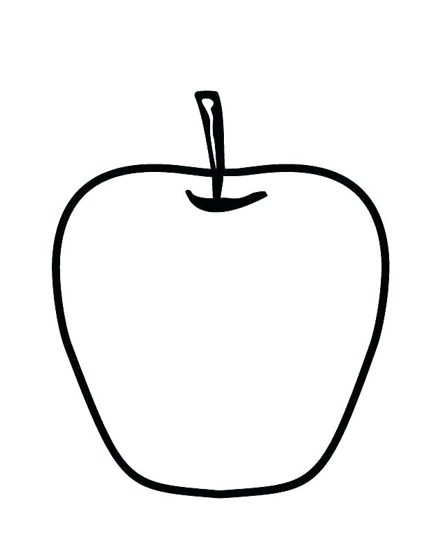 612x792 Printable Apple Coloring