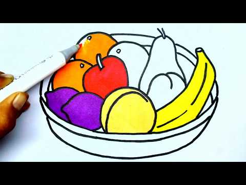 480x360 How To Draw Fruit Basket Learn To Draw Fruit Basket Fruite