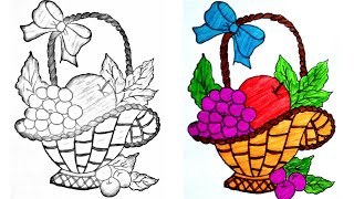 320x180 How To Draw A Fruit Basket Step