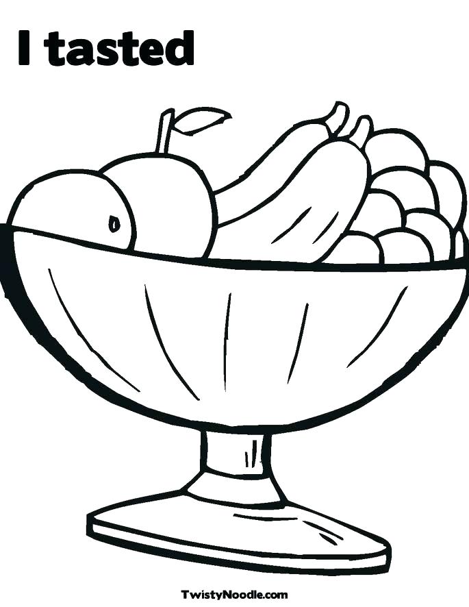 685x886 Fruit Bowl Drawing Fruit Salad Bowl Drawing