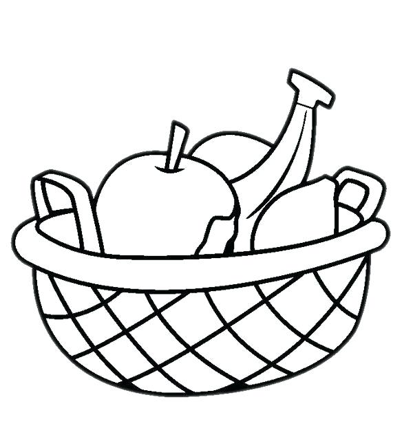 600x651 Fruit Drawing Coloring Pages Fruits Fruit Coloring Pages Colouring