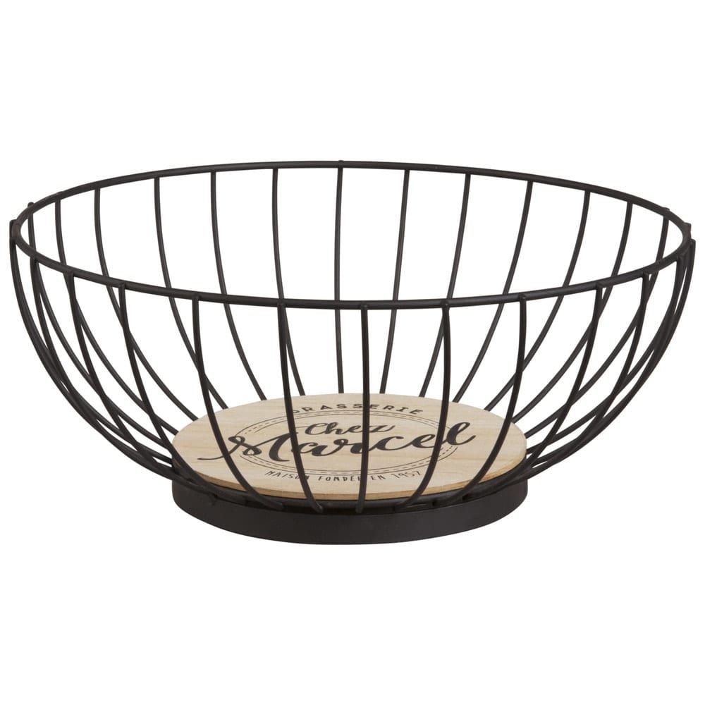 1000x1000 Black Metal Fruit Bowl Chez Marcel Maisons Du Monde