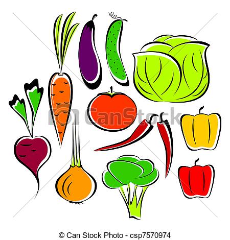 450x470 Fruit And Vegetables Drawings
