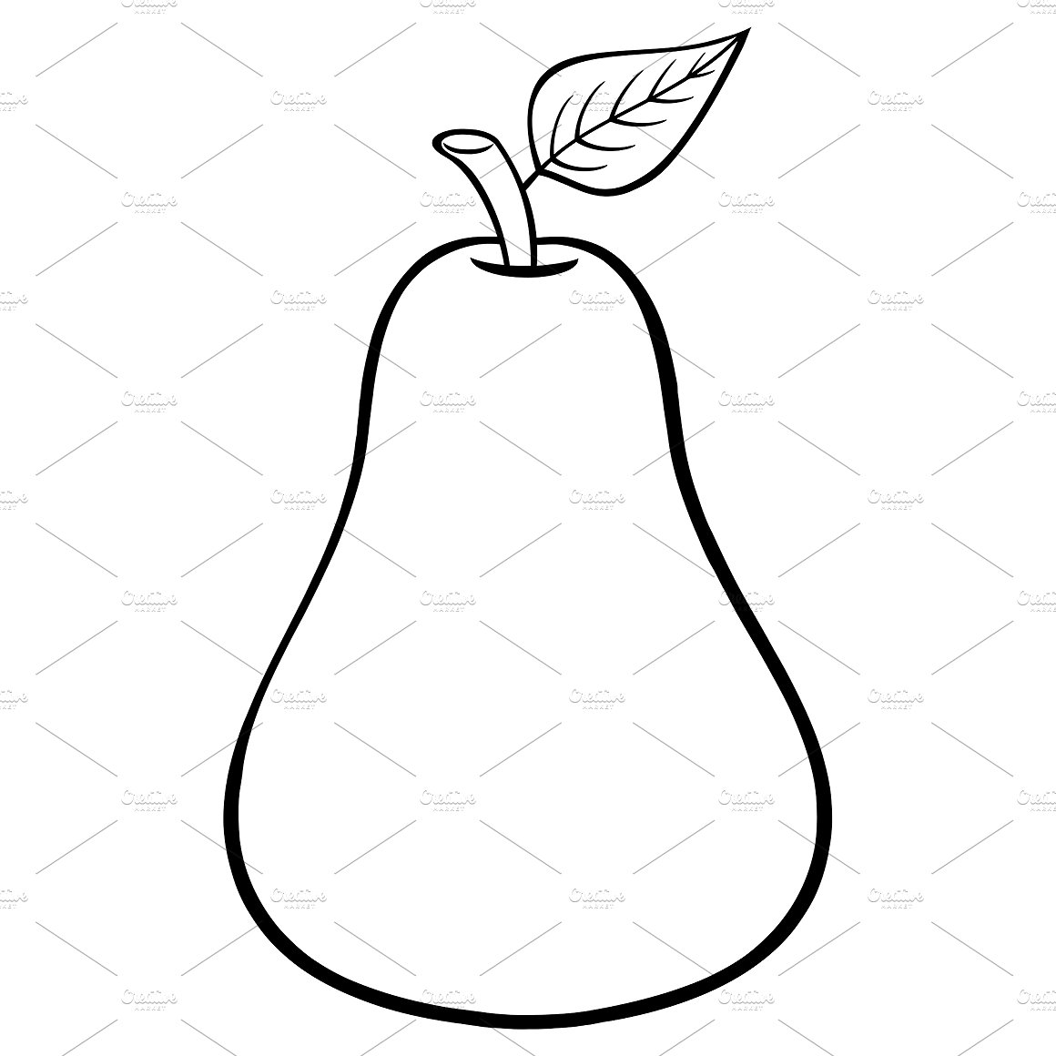 1160x1160 Clipart Images Of Fruits Black And White