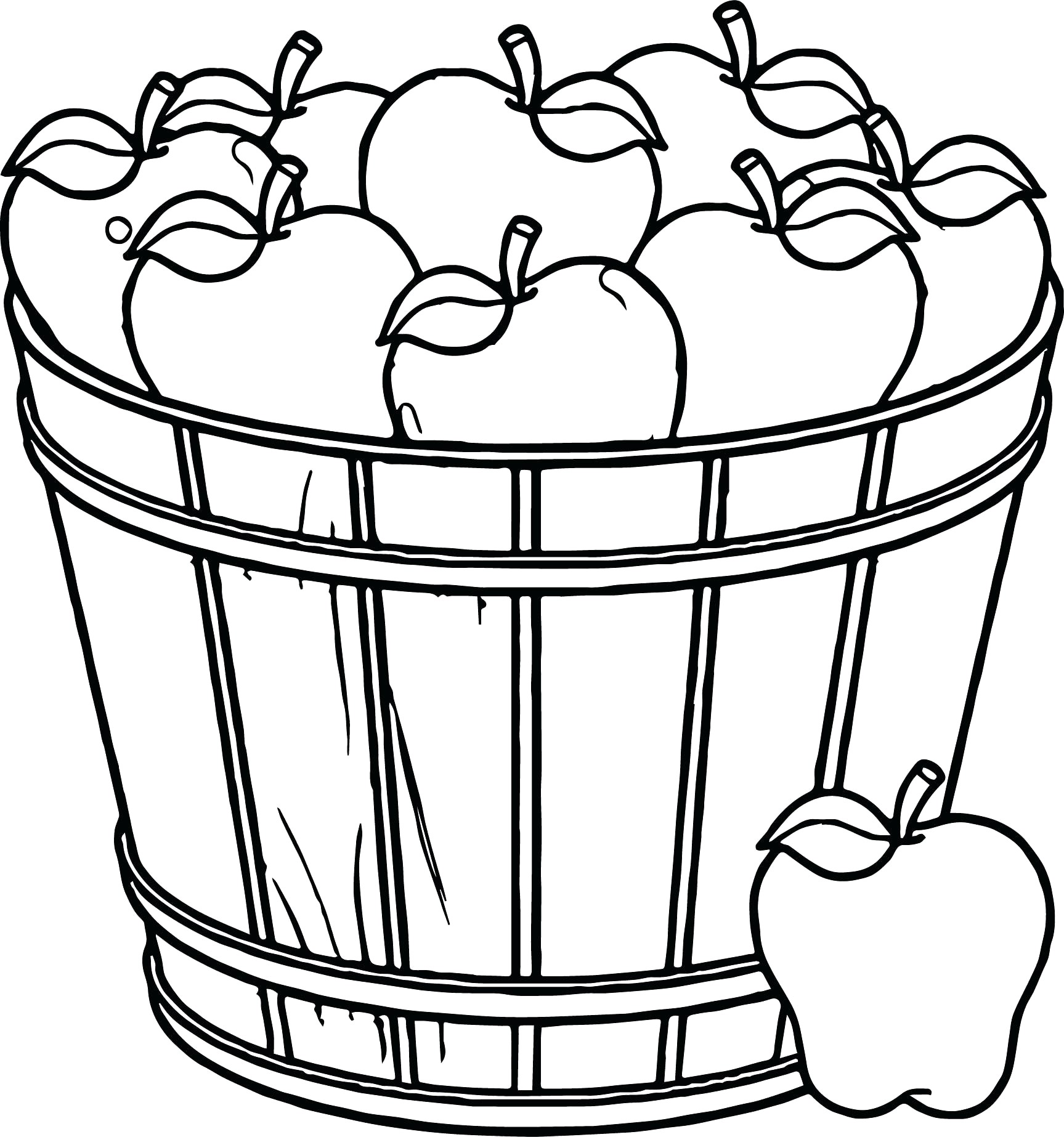 1727x1846 Coloring Pages For Fruit Basket G A Fruits Drawing