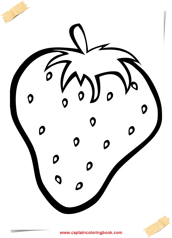 656x904 Fruits And Vegetables Strawberry Coloring Pages