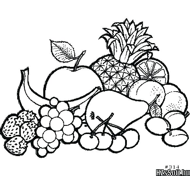 650x600 Coloring Pages Fruit