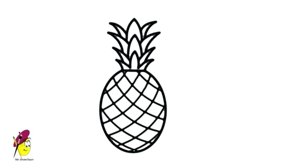 960x544 Fruits To Draw How To Draw A Pineapple Step Summer Fruits