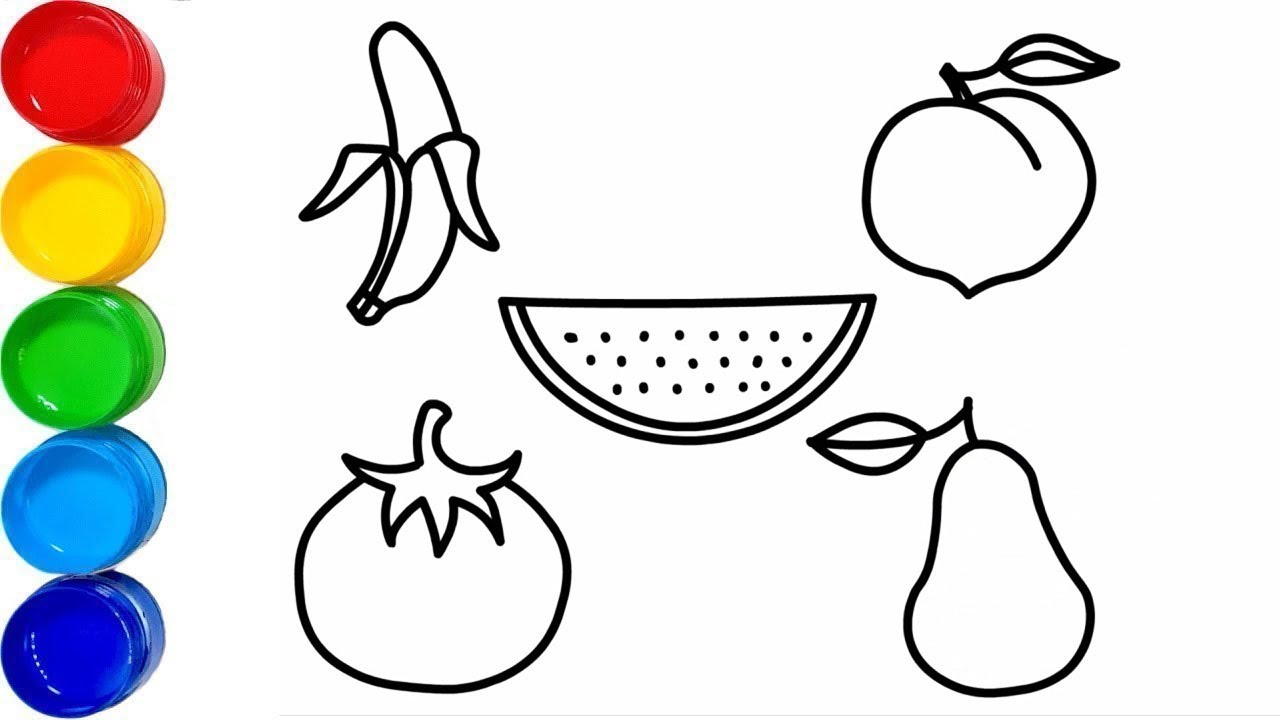 1280x720 How To Draw And Color Fruits