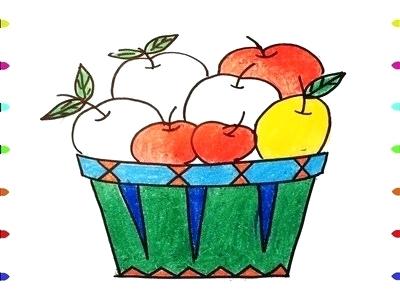 400x300 Drawing Of Fruit Basket For Kids How To Draw Fruits In A Basket