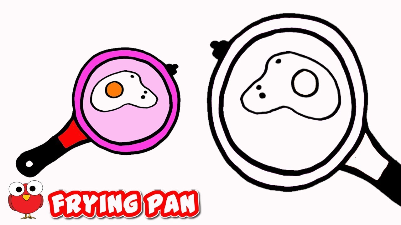 1280x720 How To Draw Frying Pan Step