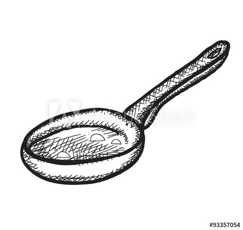 500x473 frying pan, doodle skillet
