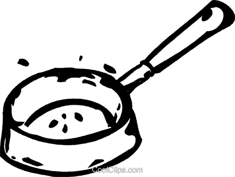 480x363 Frying Pan Royalty Free Vector Clip Art Illustration