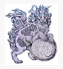 210x230 Foo Dog Drawing Wall Art Redbubble