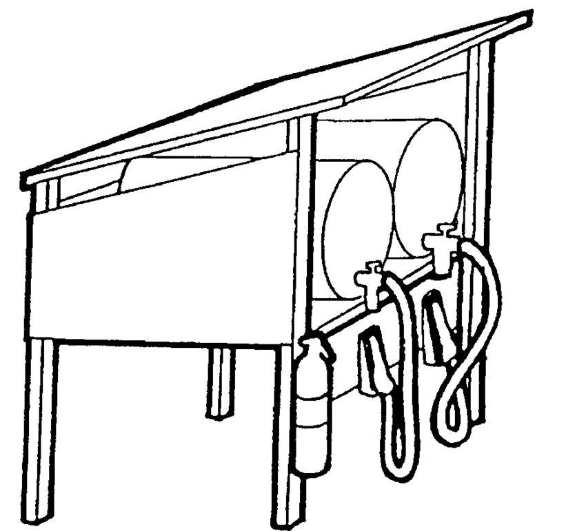 850x771 A A Well Designed Fuel Storage Shed Note Openings Below Roof