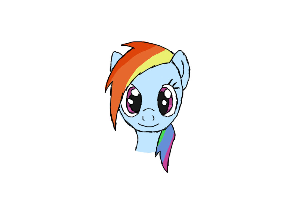 1024x732 Rainbow Face Drawing