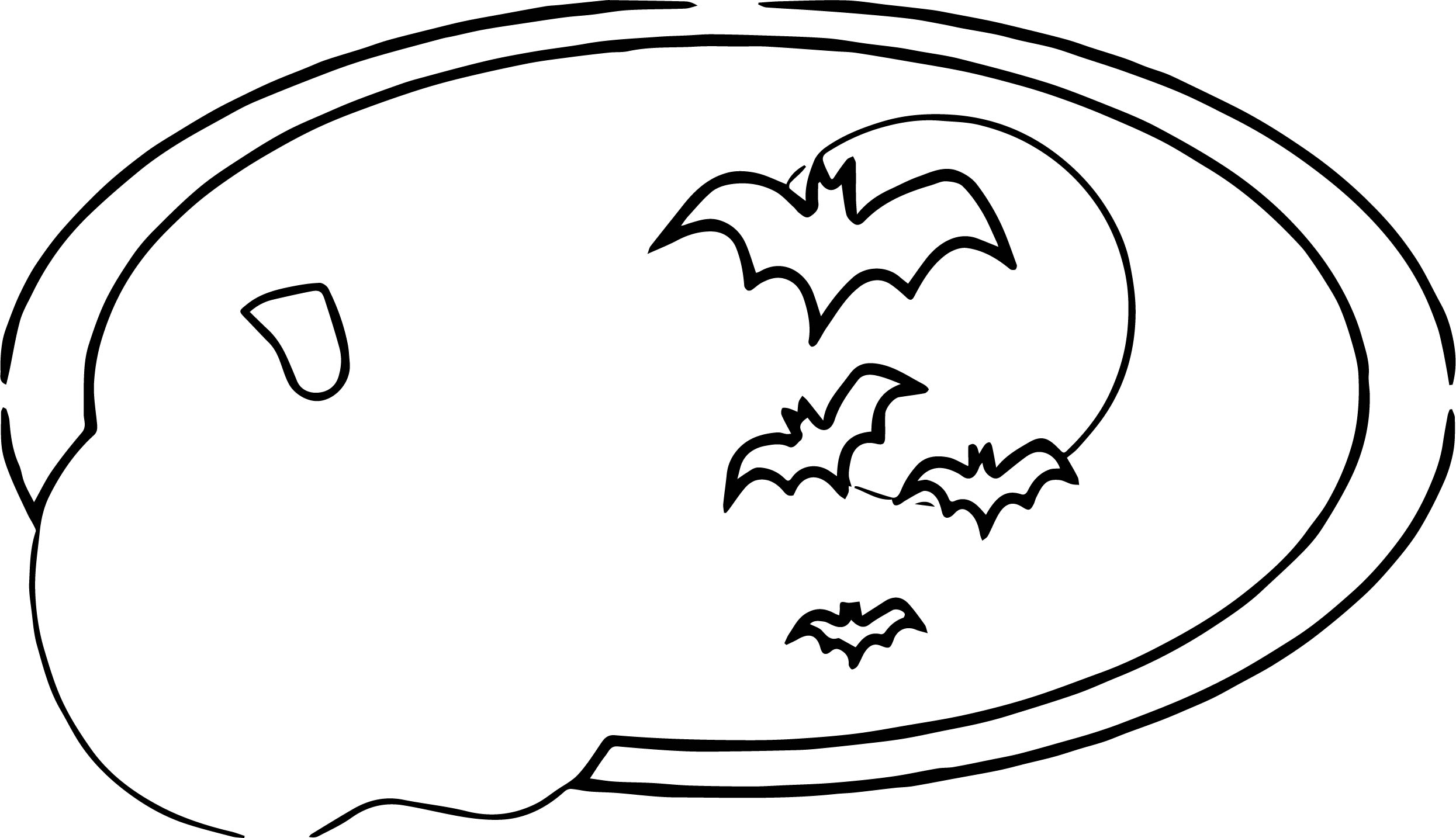 2491x1434 Halloween Theme Showing Vampire Bats A Full Moon And A Jack O