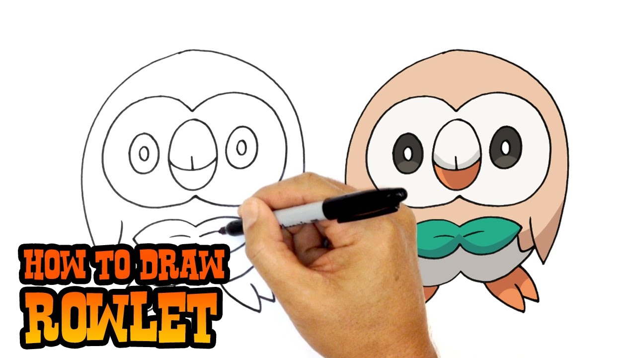1280x720 How To Draw Pokemon Rowlet