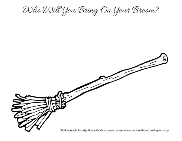 768x594 broom and cauldron drawing activity for room on the broom