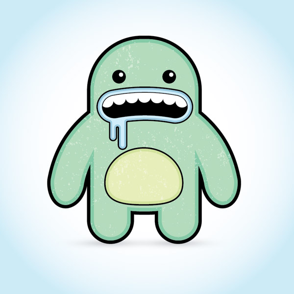 600x601 Fun Vector Monster Character Illustrator Tutorial